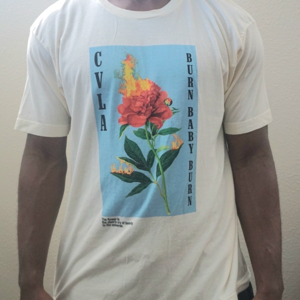 Men's Cream Graphic T-Shirt